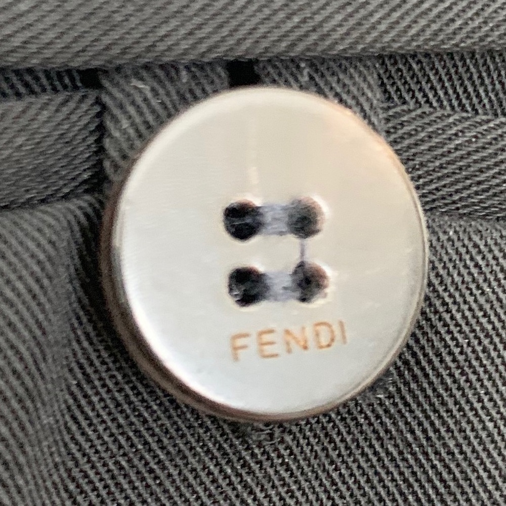 Fendi 100% Wool Black High Rise Dress Pants - Picture 4 of 6